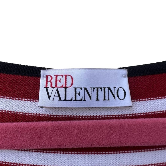 NWT RED Valentino Leopard Intarsia Short-Sleeve Dress, Size Large - Picture 7 of 11